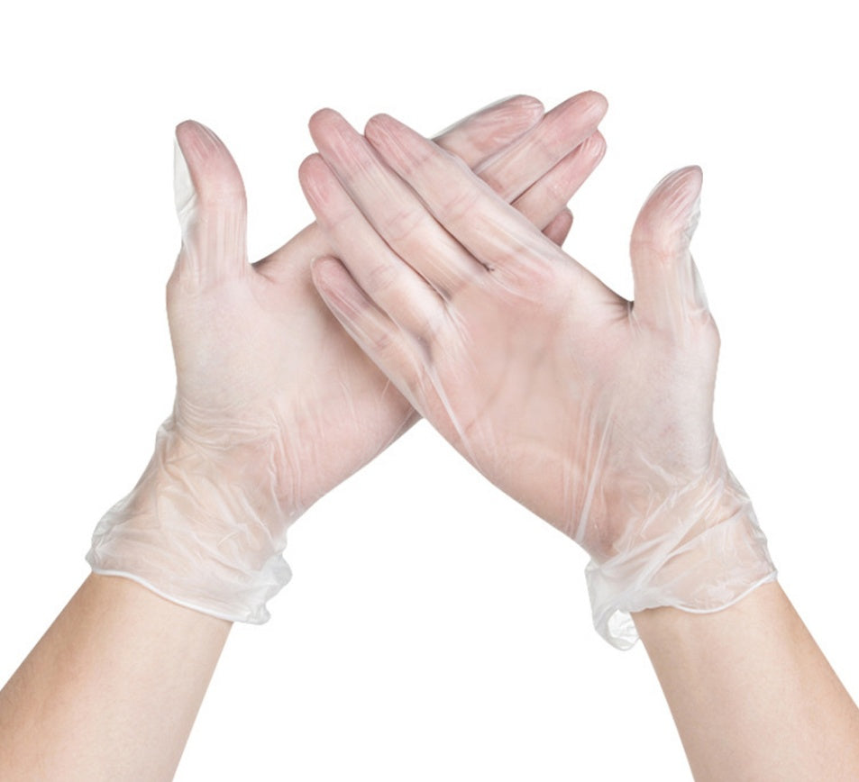 Disposable Clear Nitrile Gloves - 50 Pairs