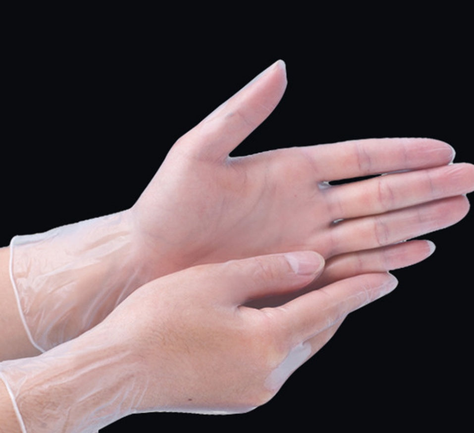 Disposable Clear Nitrile Gloves - 50 Pairs