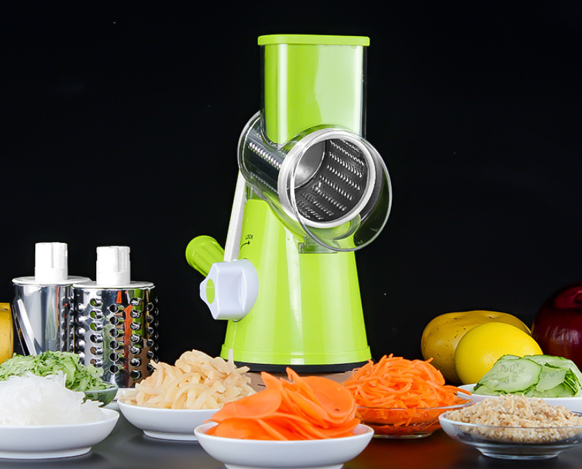 Manual Kitchen Accessories Multifunctional Round Mandoline Potato Slicer Vegetable Cutter Slicer Cheese Kitchen Gadgets - Bp Goodz