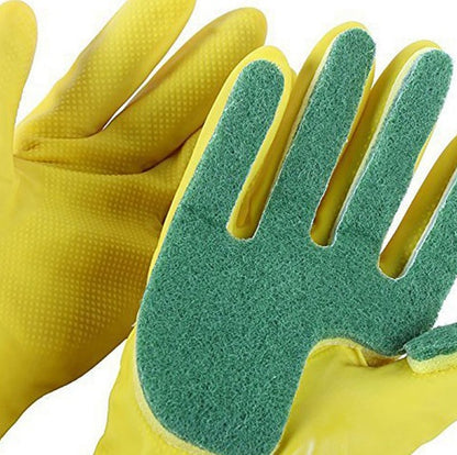 Reusable Cleaning Gloves With Scrub Fingers