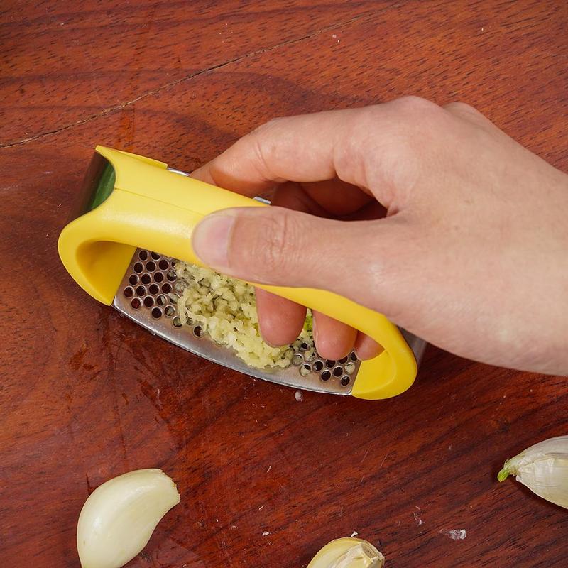 Stainless Steel Garlic Masher Garlic Press Household Manual Curve Fruit Vegetable Tools Kitchen Gadgets - Bp Goodz