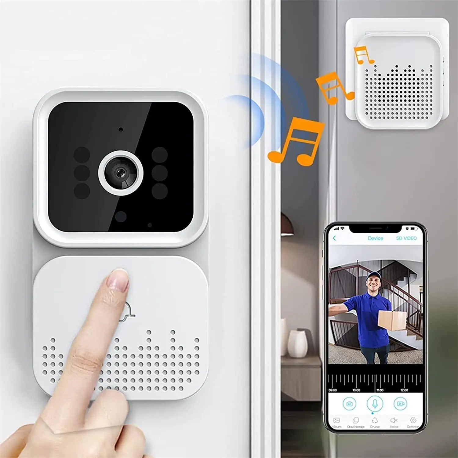 Video Doorbell Wireless Wifi Intercom System Home Monitor Remote Camera - Bp Goodz