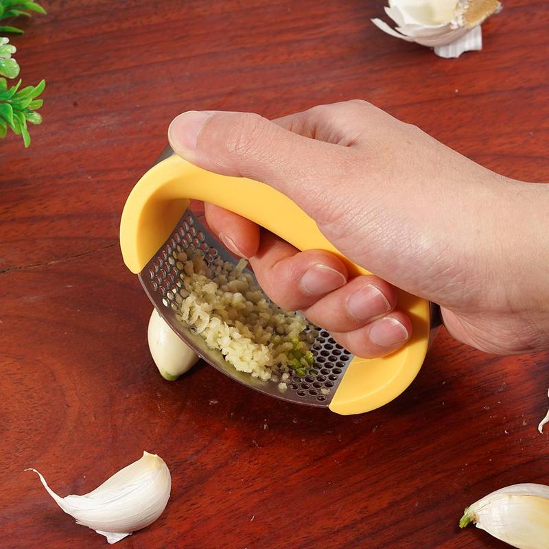 Stainless Steel Garlic Masher Garlic Press Household Manual Curve Fruit Vegetable Tools Kitchen Gadgets - Bp Goodz