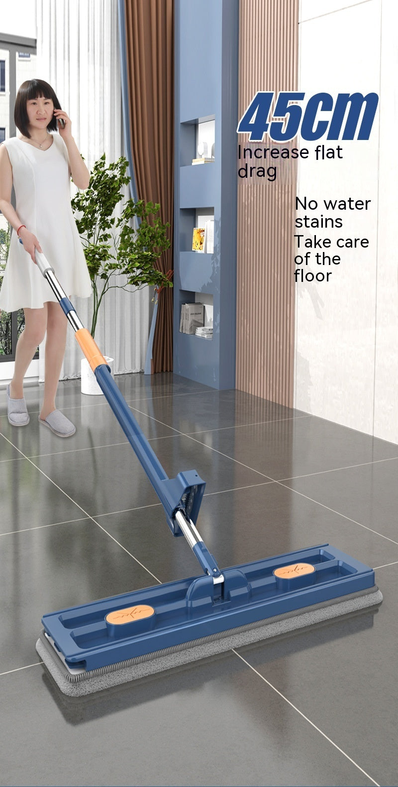 Self-Wringing Flat Mop