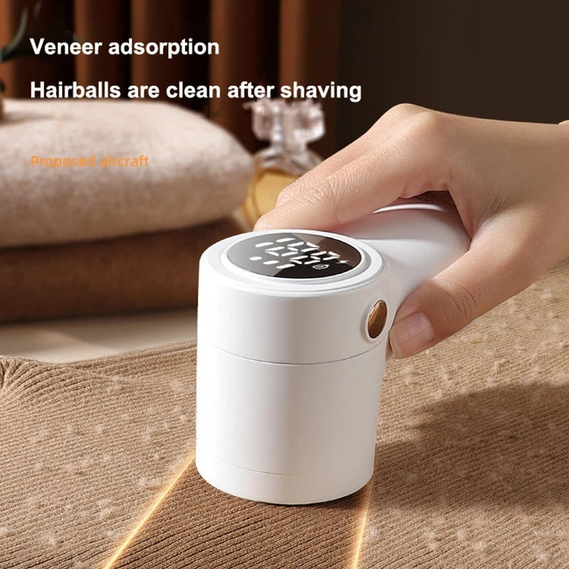 New Lint Remover Electric Hairball Trimmer Smart LED Digital Display Fabric USB Charging Portable Professional Fast Household - Bp Goodz